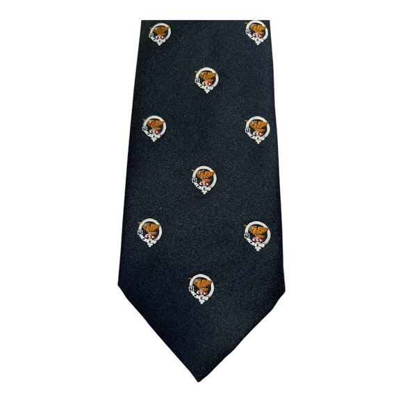 Vintage Ingles Buchan Clan Tie – Scottish Eagle Crest Emblem - Picture 2 of 5